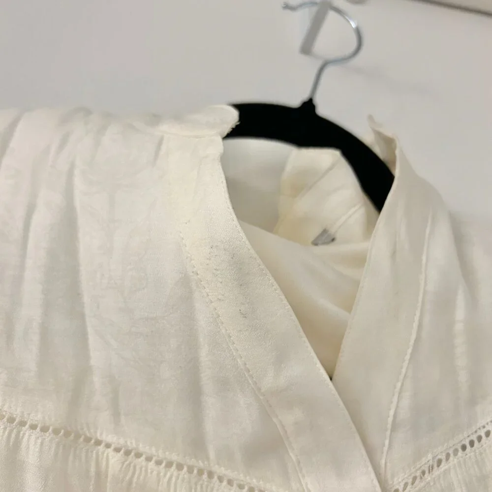 Baltic Born Brenna Button Midi Dress with Pockets in Cream Size L NWOT - Picture 11 of 12